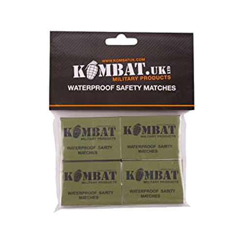 Kombat Waterproof Matches - Pack of 4