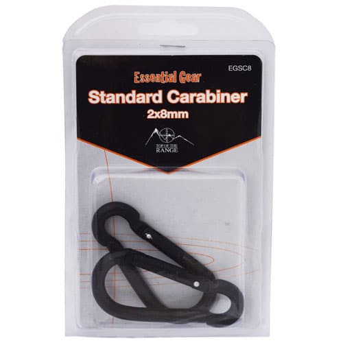 Essential Gear Standard Carabiner 2 Pack - 8mm