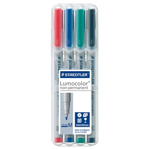 Non-Permanent 4 Pack Staedtler Lumocolor