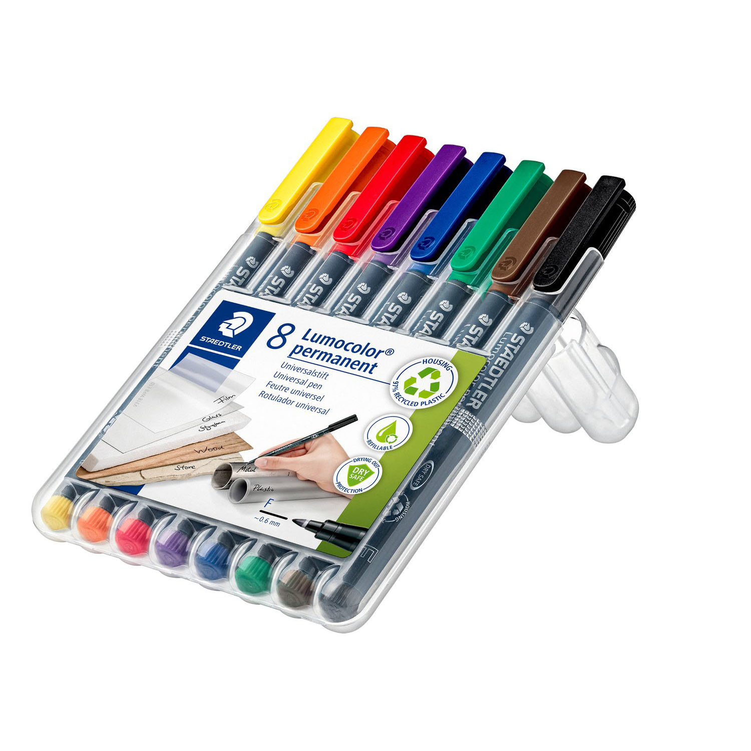 Permanent 8 Pack Fine Staedtler Lumocolor