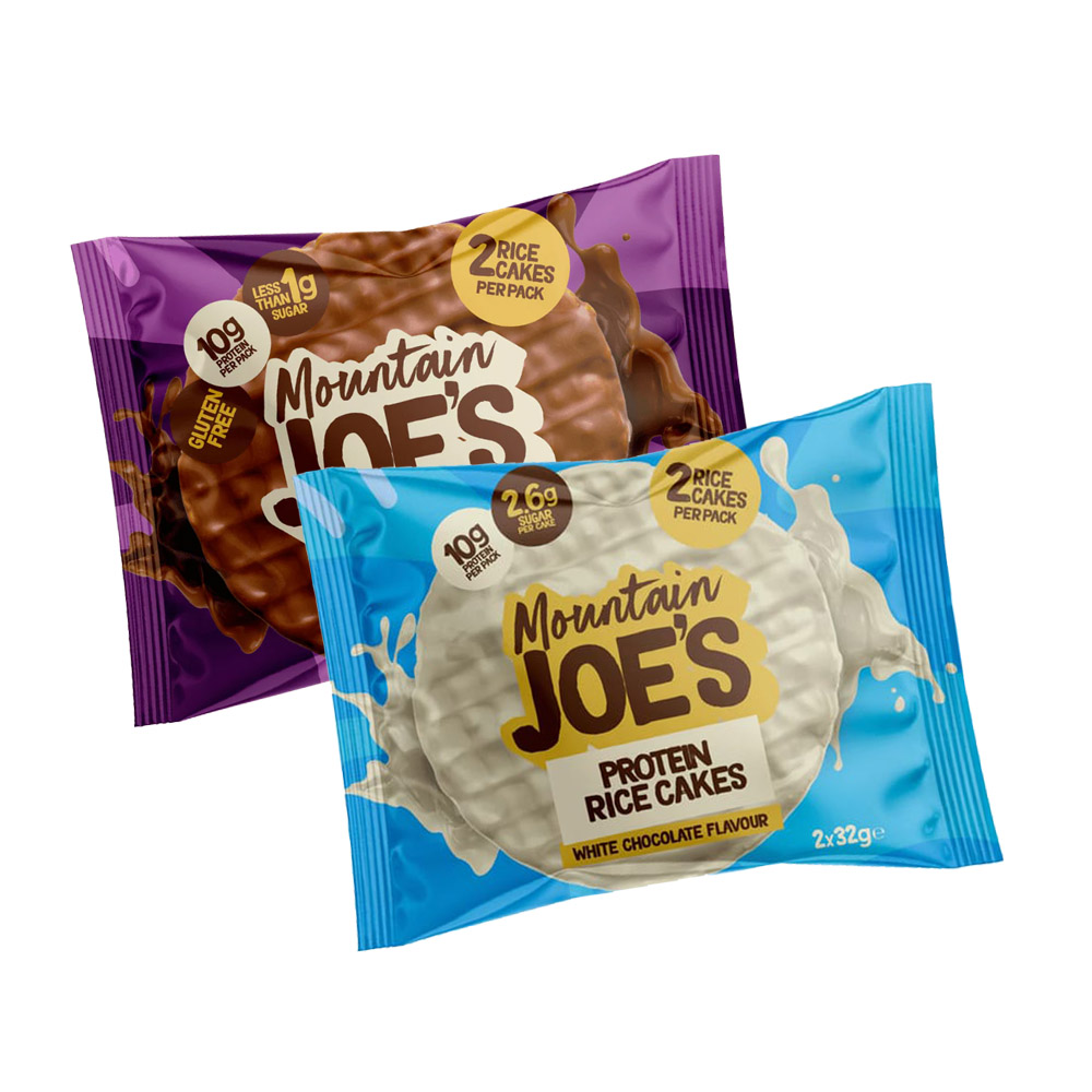 Mountain Joe's Protein Rice Cakes White Chocolate Protein Rice Cake Chocolate Protein Rice Cake
